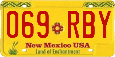 NM license plate 069RBY