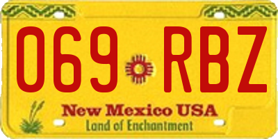 NM license plate 069RBZ