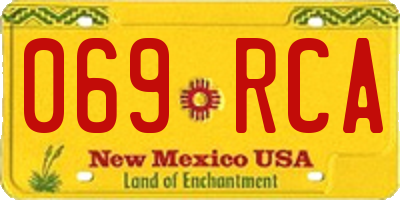 NM license plate 069RCA