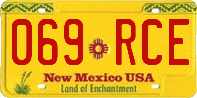 NM license plate 069RCE