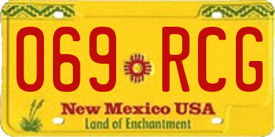 NM license plate 069RCG