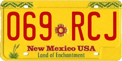 NM license plate 069RCJ