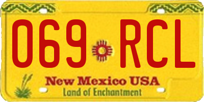 NM license plate 069RCL