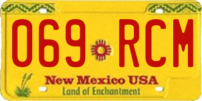NM license plate 069RCM