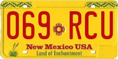 NM license plate 069RCU
