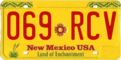 NM license plate 069RCV
