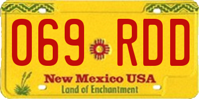 NM license plate 069RDD