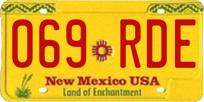 NM license plate 069RDE