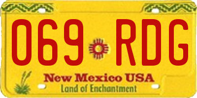 NM license plate 069RDG