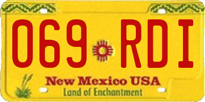 NM license plate 069RDI