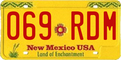 NM license plate 069RDM