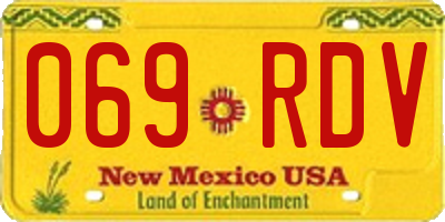 NM license plate 069RDV