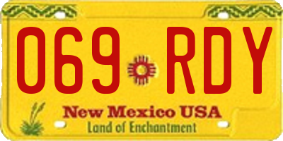 NM license plate 069RDY