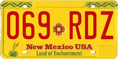 NM license plate 069RDZ