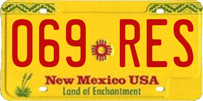 NM license plate 069RES