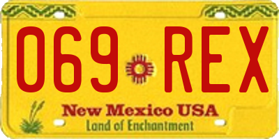 NM license plate 069REX