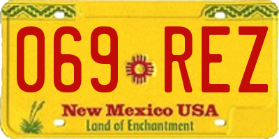 NM license plate 069REZ