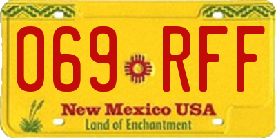 NM license plate 069RFF