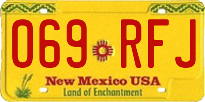 NM license plate 069RFJ