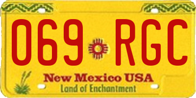 NM license plate 069RGC