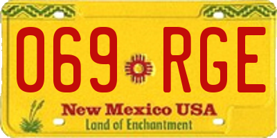 NM license plate 069RGE