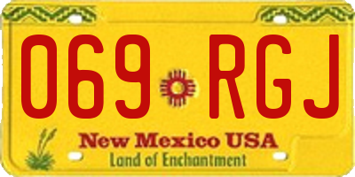 NM license plate 069RGJ