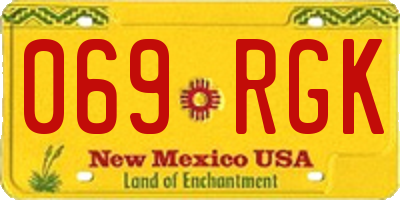 NM license plate 069RGK
