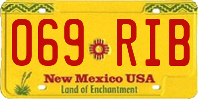NM license plate 069RIB