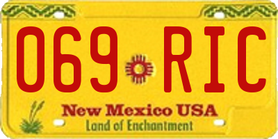 NM license plate 069RIC