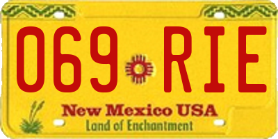 NM license plate 069RIE