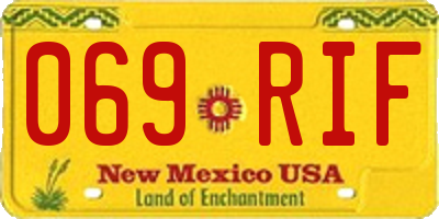 NM license plate 069RIF