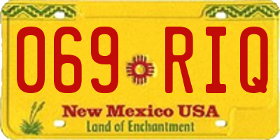 NM license plate 069RIQ