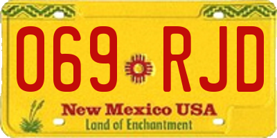 NM license plate 069RJD