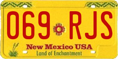 NM license plate 069RJS