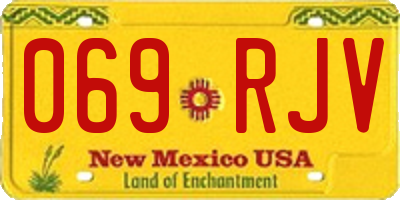 NM license plate 069RJV