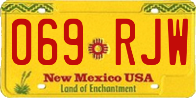 NM license plate 069RJW