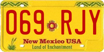 NM license plate 069RJY