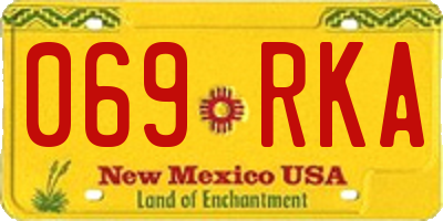 NM license plate 069RKA
