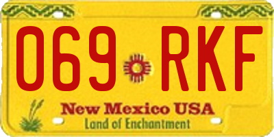 NM license plate 069RKF