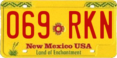NM license plate 069RKN