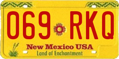 NM license plate 069RKQ
