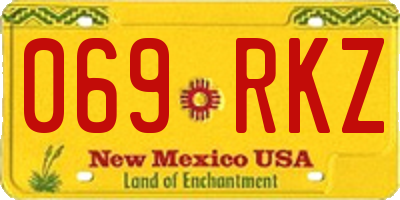 NM license plate 069RKZ
