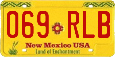 NM license plate 069RLB