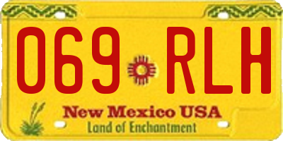 NM license plate 069RLH