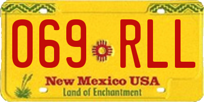 NM license plate 069RLL