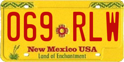 NM license plate 069RLW