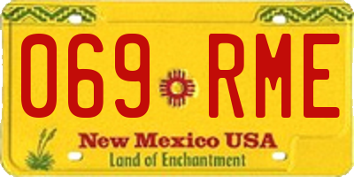 NM license plate 069RME