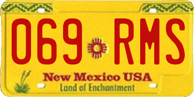 NM license plate 069RMS