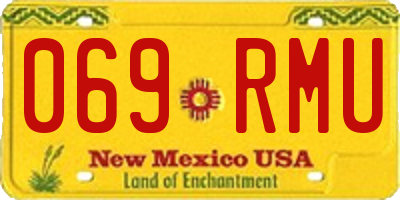 NM license plate 069RMU
