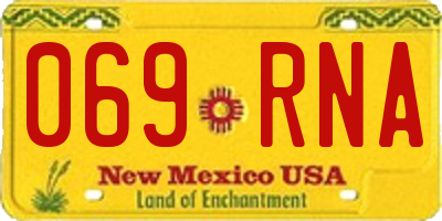 NM license plate 069RNA